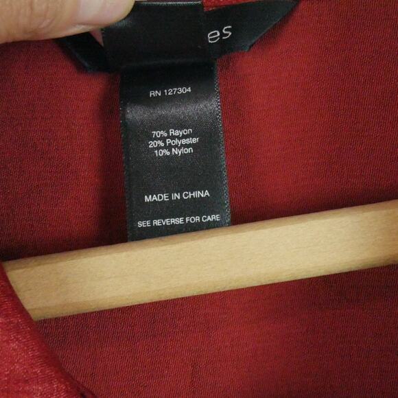 Ali Miles 1X Jacket Lagenlook Artsy Trapeze Hem Lightweight Shiny Classic - Picture 3 of 8